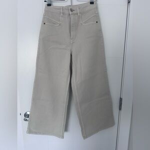 NWT Garcia Cropped Wide Leg Jeans Size 27  Stretch Cotton High Rise Pants